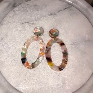 5/$25 Multicolored Oval Earrings